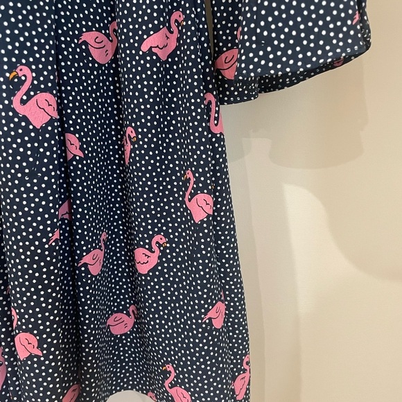 Zara Black Pink Swan Pleated Romper with Pockets Size Medium - Picture 11 of 13